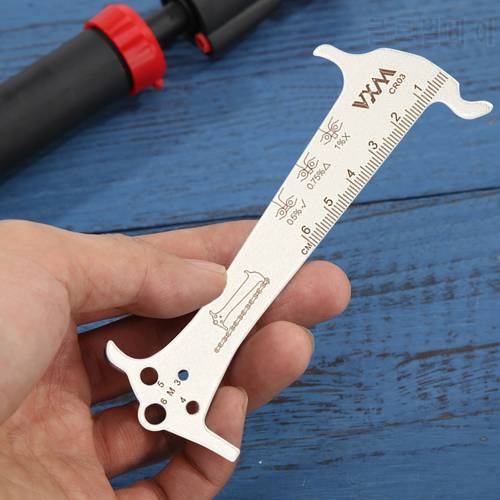 MTB Bicycle Chain Meter Cycling Indicator Ruler Bicycle Chains Gauge Measurement Checker Biking Portable Dustproof Cycling Parts