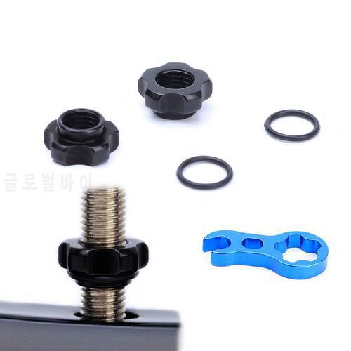 1 Set Mountain Bike Presta Valve Nut with Install Wrench Bicycle Tubeless Tire Valve Cap Vacuum Tire Nozzle Lock Cycling Parts