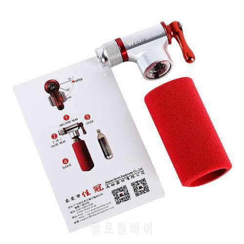 WEST BIKING Mini Bicycle Pump Aluminum Alloy Portable MTB Road Bike CO2 Inflator for Basketball Football Cycling Accessories