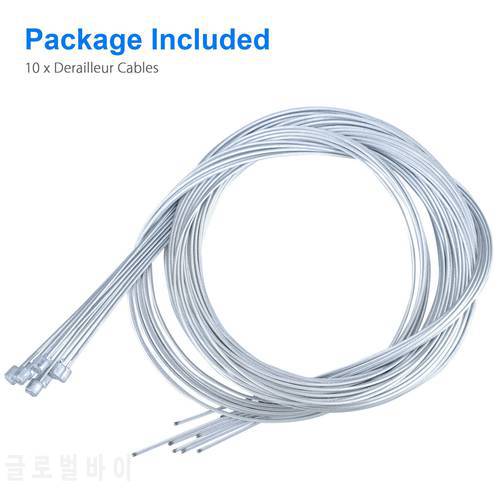 Set of 10, Premium Bike Shift Cable, Professional Bicycle Shift Wire Kit for Bicycles, 200cm (Can be Cut)