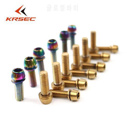 6pcs M6/M5 Stem Bolts 2 Colors Cycling Handlebar Stem Bolts Bicycle Fixed Screws Bicycle Stem MTB Accesorios