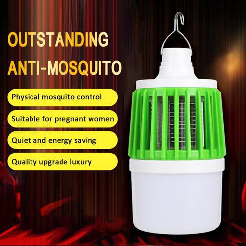 3-in-1 Waterproof Mosquito Killer UV LED Bulb Bug Zapper Mosquito Camping Hiking Essential Rechargeable