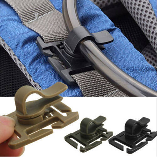 2Pcs New Drinking Tube Clip Rotatable Molle Hydration Bladder Drinking Straw Tube Trap Hose Webbing Clip Water Pack