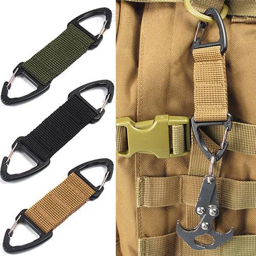 Hot Outdoor Camping Tacticals Carabiner Backpack Hooks Olecranon Molle Hook Survival Gear Military Nylon Keychain Clasp