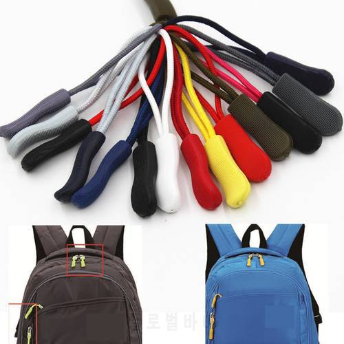 10PC Zipper Pull Puller End Fit Rope Tag Fixer Zip Cord Tab Replacement Clip Buckle Travel Bag Suitcase Camping Hiking Backpack