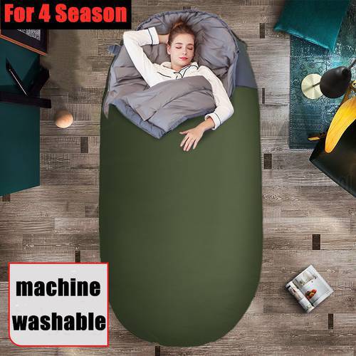 1-2 Person Adult Sleeping Bag Portable Outdoor Camping Travel Thick Watewrproof Warm Cotton Sleeping Bag Large Size Four Season