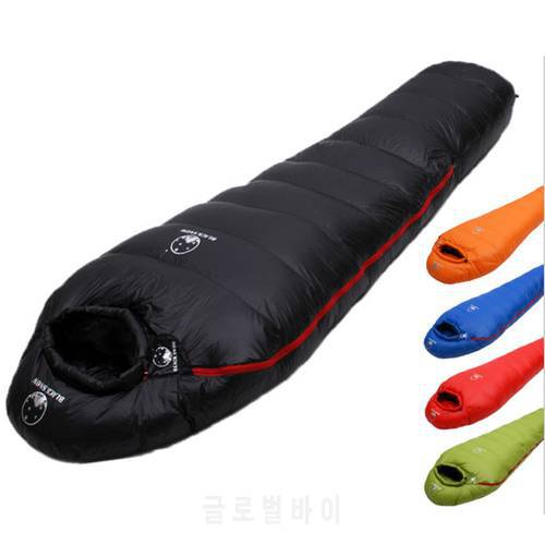 Warm White Goose down filled Adult Mummy style Sleeping bag Fit for Winter Thermal 4 kinds of thickness Camping Travel