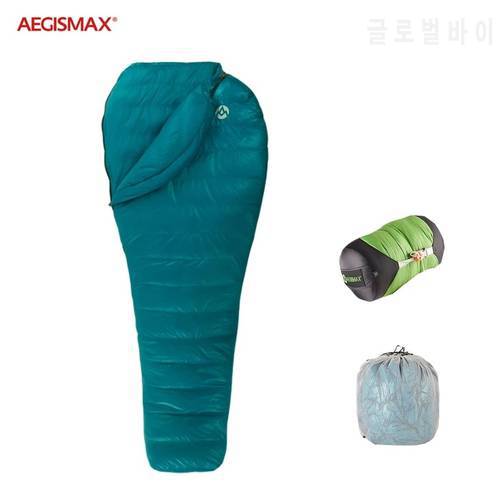 Aegismax Nano 2 New Mini Upgrade Sleeping Bag 95% White Goose Down Mummy Ultralight Splicing Hiking Camping 800FP Fully lining