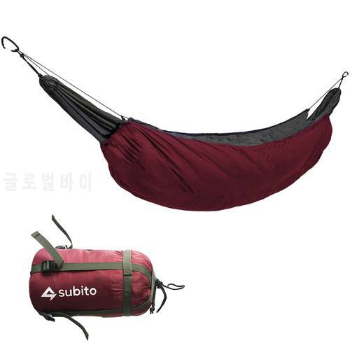 Outdoor Camping Sleeping Bag Portable Hammock Underquilt Hammock Thermal Under Blanket Hammock Insulation Accessory for Camping