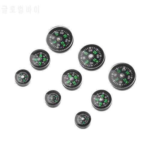 10Pcs Portable Mini Plastic Accurate Compass Button Design Practical Guider Outdoor Survival Compasses Camping Hiking Tool