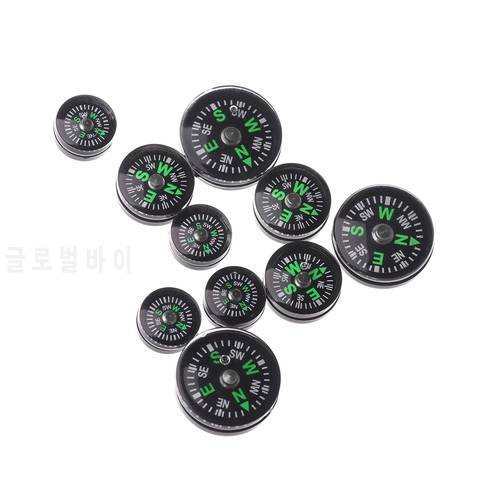 10pcs Portable Mini Compass Button Design Handheld Accurate Outdoor Camping Hiking North Navigation Survival Practical Guider