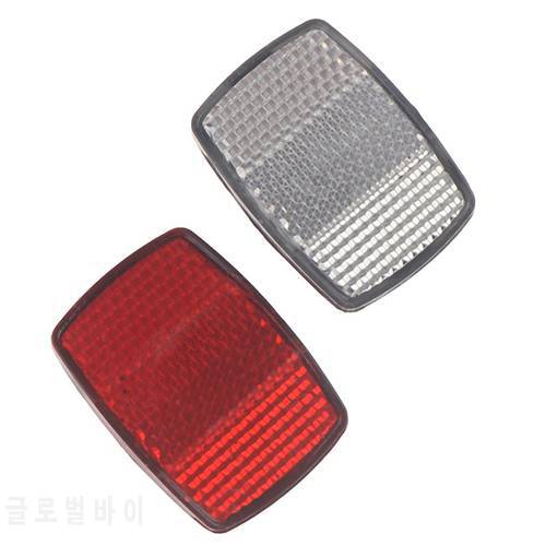 Bicycle Plastic Reflector Tail Light Reflector Front And Rear Warning Tail Light