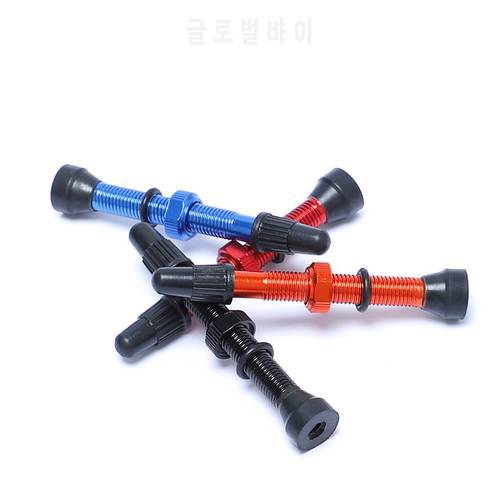 Bicycle 1Pair 48mm/60mm/78mm Presta Valve for Road Tubeless Rim Alloy Or Brass Stem Brass Core W/ Cap & Tool