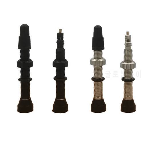 1 Pair Bicycle 40mm Presta Valve for Road MTB Bicycle Tubeless Tires Brass Core Alloy Stem Tubeless Sealant Compatible