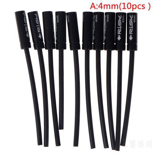 10Pcs Black 4mm/5mm Bike Aluminum Alloy Oiling Rat Tail Pipe Waterproof Wire Brake Tube Dust Cover Cable Bicycle Cover Cap