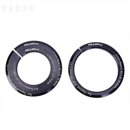 2.13inch Bike Headset Washer Bicycle Parts 1.5inch Tapered Fork Straight Fork 45 degree Bike Headset Base Spacer Crown Race