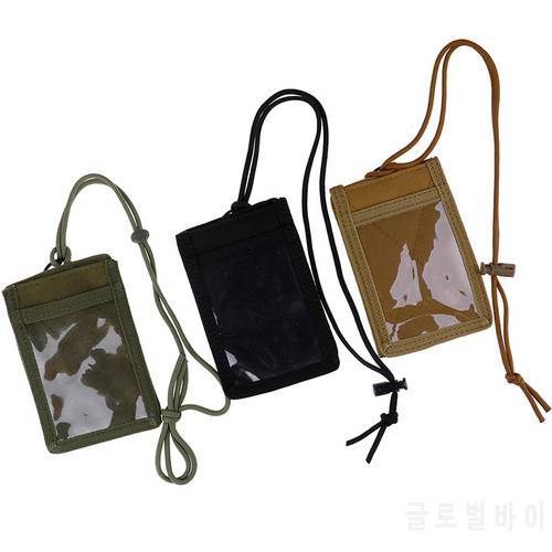ID Card Holder Army Fan Tactical ID Card Case Patch Neck Lanyard and Credit Card Organizer