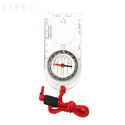 SD482 Mini Outdoor Camping Survival Map Scale Oriented Magnifier Field Compass