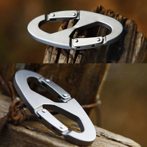 Simple Portable 8-shaped Carabiner High-quality Multi-function Ring key Aluminum Alloy Metal Keychain Buckle