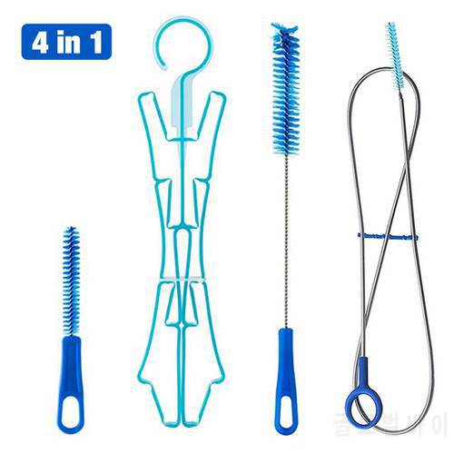 4in1 Hydration Bladder Tube Brush Water Bag Cleaning Kit Long Brush Cleaning Tool For Universal Bladders