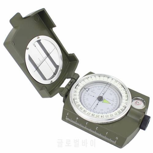 Metal Folding Compass with Luminous Carabiner, Outdoor Multifunctional Car Compass Camping Portable Accessories Hiking Gear
