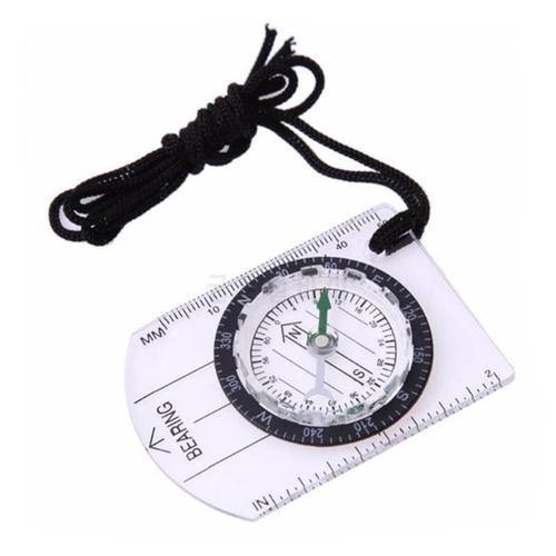 Transparent Plastic Compass Proportional Footprint Travel Outdoor Camping Hiking Military Compass Tools