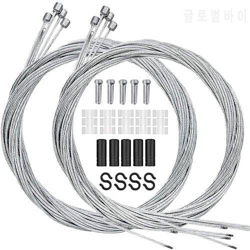 10PCS bicycle shift cable, professional bicycle shift cable kit for mountain and road bikes, free assembly accessories