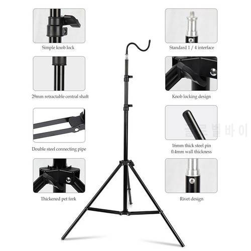 2m Light Stand folding Adjustable 4-Section Lightweight AluminiumTripod Support for outdoor camping Studio photos