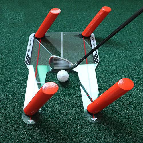 PC Golf Alignment Trainer Aid Eye Line Swing Training Speed Trap Practice Base Tool Golf Accessories Golfs Training Aids Bag