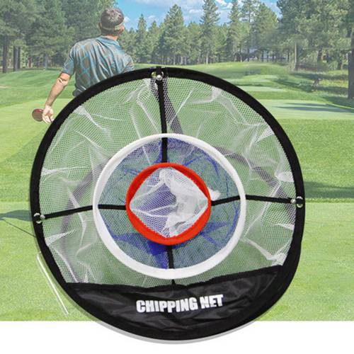 3 Layer Portable Pitching Golf Target Training Practice Chipping Net Basket Golf Training Aids Metal + Net Equipment