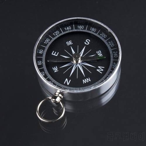 New Mini Pocket Compass Switch Lightweight Aluminum Compass Key Chain Metal For Outdoor Camping Hiking Activities