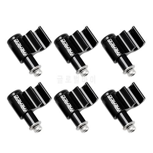 TRLREQ 6PCS Black Bicycle Cable Guide Hydraulic Brake Line Holder Hose Wire Clips Clamps Frame Organizer