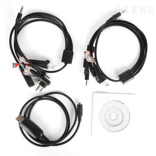 walkie talkie 8 in 1 USB Programming Cable for Motorola PUXING BaoFeng UV-5R for Yaesu for Wouxun hyt for Kenwood Car Radio