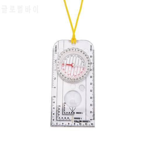 Army Scout Hiking Camping Boating Map Reading Orienteering Ruler For Magnifying Compass For Outdoor Sports