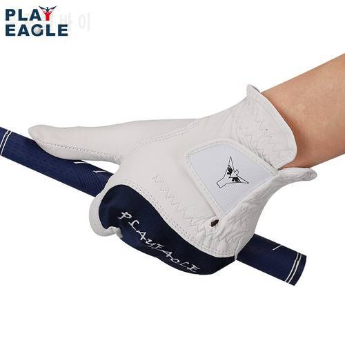 PLAYEAGLE 1pc Golf Glove For Men Genuine Sheepskin Left Hand Breathable Sports Droship Lampskin Leather Men Golf Gloves