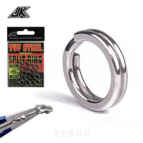 JK 3packs No.3-10/6-14mm HOT Fishing Split Rings For Heavy Duty Fish hook Connector Assist Hooks Sea Fishing Accessories Tackle