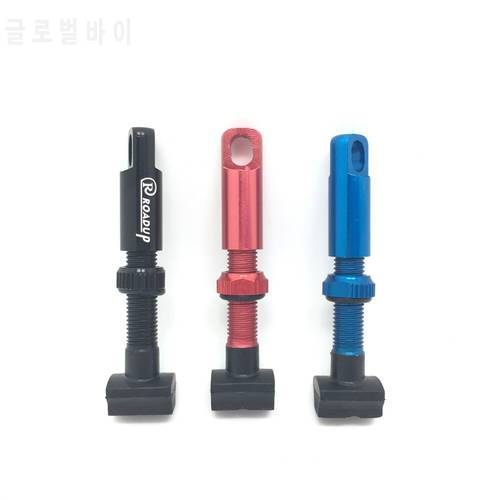 1 pair 40mm Universal Tubeless Prsta Valve Stems with Removable Valve Core New Valve Alloy Caps