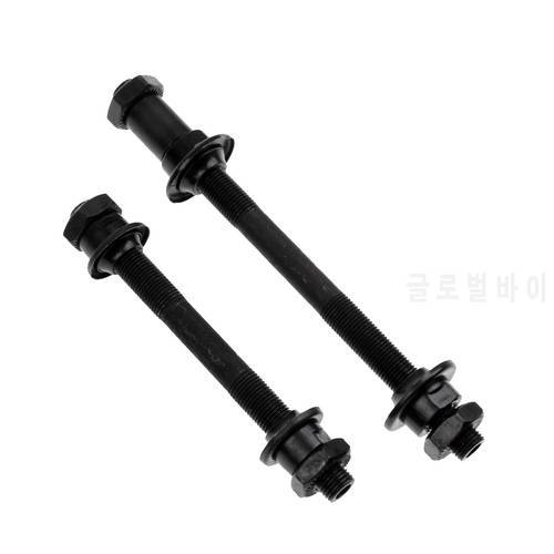2 Pieces Black Bike Wheel Axle Cycle Cycling Spindle Front Rear Hollow Hub Axle Skewer Top Quality