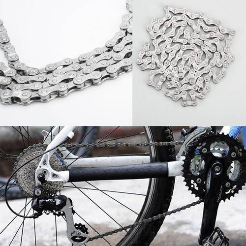 Bicycle Chain 6 7 8 Speed Velocidade Titanium Plated Ti Silver Mountain Road Bike Mtb Chains Part 116 Links Accessories T2P