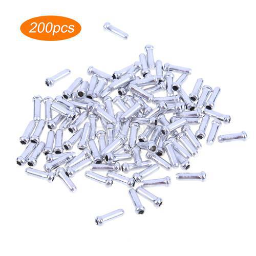 100/200pcs Aluminum Alloy MTB Bike Bicycle Brake Cable Tips Bicycle Brake Shifter Inner Cable Tips Wire End Cap Crimps Dropship