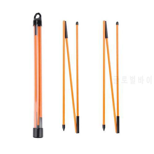 Golf Alignment Swing Trainer Sticks Unisex 2Pcs 3 Sections Foldable 48 Inches Golf Practice Aid Poles For Strength And Tempo