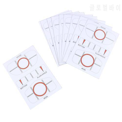 10 Pcs For Putter Practice Golf Training Aids Sports Accessarie Golf Impact Tapes Labels Training Aids Recorder Kit