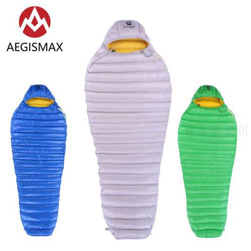 AEGISMAX LETO Series Outdoor Adult Camping Ultralight Mummy 700FP Ultra Dry Goose Down Spring Autumn Sleeping Bag Lazy Bag