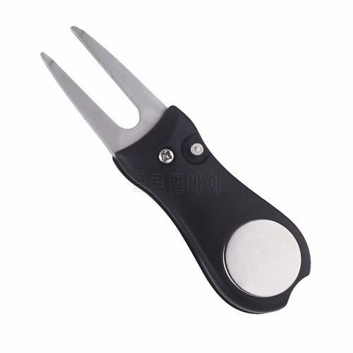 Golf Ball Divot Tool Golf Pitch Fork Putting Green Repair Kit Golfer Training Accessories Pitch Groove Cleaner