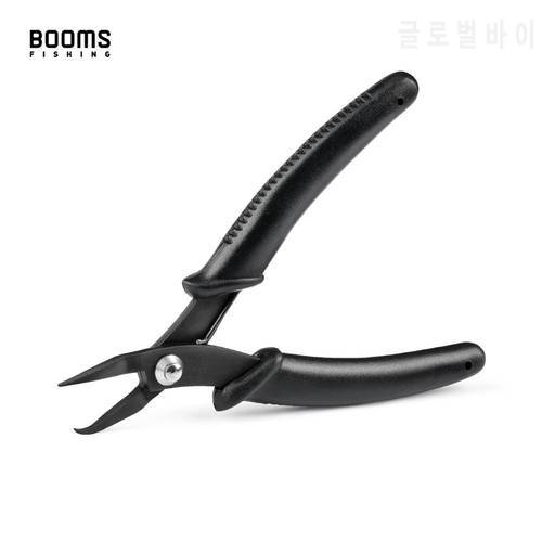 Booms Fishing SR1 Portable Mini Split Ring Pliers High Carbon Steel Fishing Tools Tackle Box Accessories Black