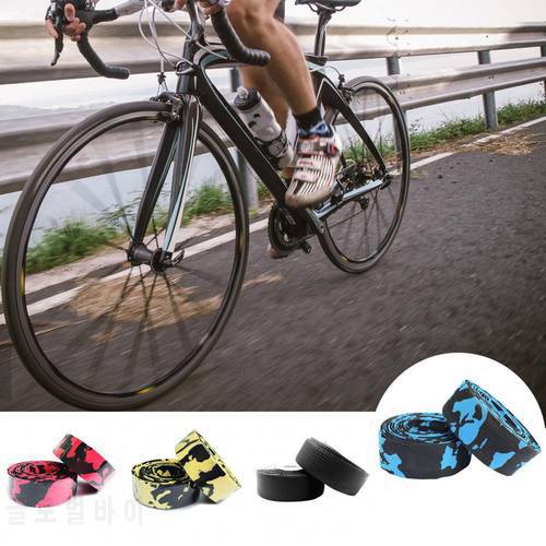 2Pcs Non-Slip Road Bike Handlebar Carbon Fiber Sponge Straps Riding Supplies Bike Handlebar