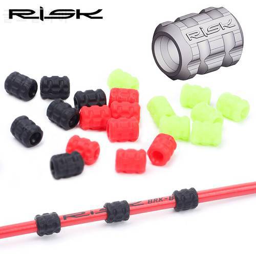 RISK 10 pcs Silica Bicycle Cable Protector Housing Plug MTB Road Bike Brake Shifter Cable Nightlight Protector Ring Ultralight