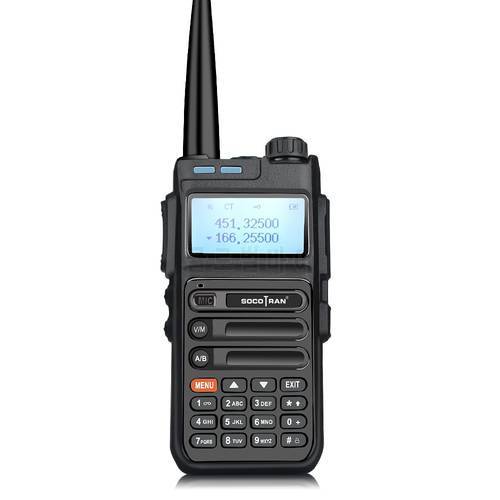 Ham Radio VHF UHF Frequency Scanner SOCOTRAN UV5F PLUS Dual Band 5W Walkie Talkie Scanner Radio