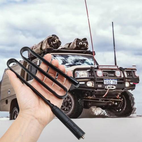 Signal Boost Walkie Talkie VHF UHF Foldable Flexible Extend Antenna Outdoor SMA Female Portable Dual Band For Baofeng UV-5R/82