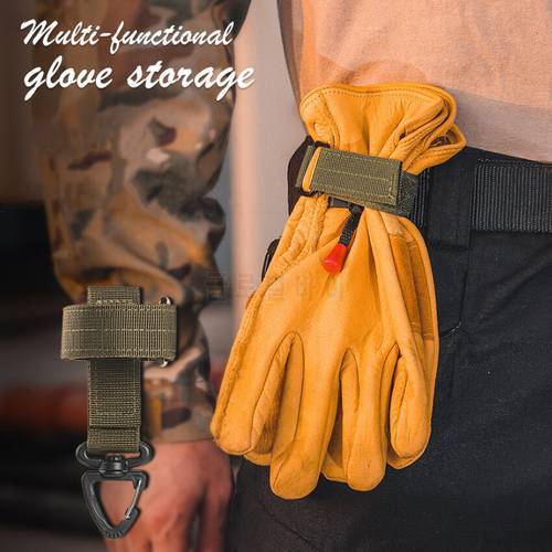 Outdoor Multi-purpose Nylon Gloves Hook Work Gloves Safety Clip Tactical Gloves Climbing Rope Anti-lost Camping Hanging Buck